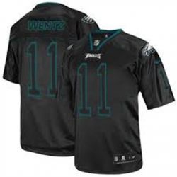 Cheap Carson Wentz Eagles Jersey From China Black Lights out #11