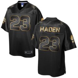 Cheap Joe Haden Browns Jersey From China ProLine Black 2016 Gold Collection #23
