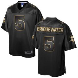 Cheap Teddy Bridgewater Vikings Jersey From China ProLine Black 2016 Gold Collection #5