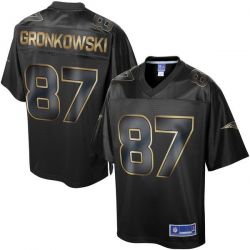 Cheap Rob Gronkowski Patriots Jersey From China ProLine Black 2016 Gold Collection #87