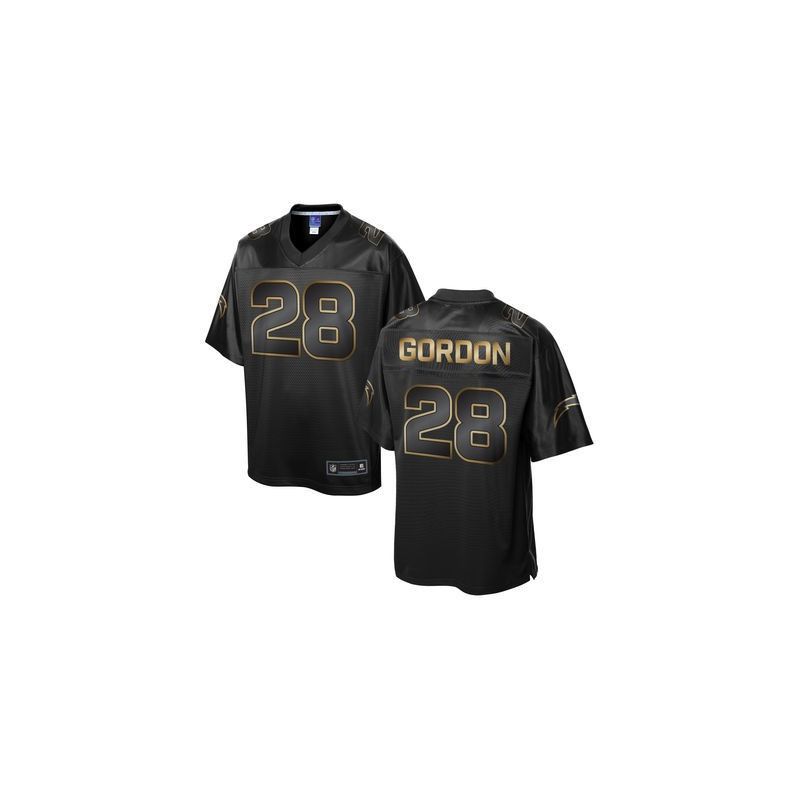 Cheap Melvin Gordon Chargers Jersey From China ProLine Black 2016 Gold Collection #28