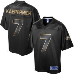 Cheap Colin Kaepernick 49ers Jersey From China ProLine Black 2016 Gold Collection #7