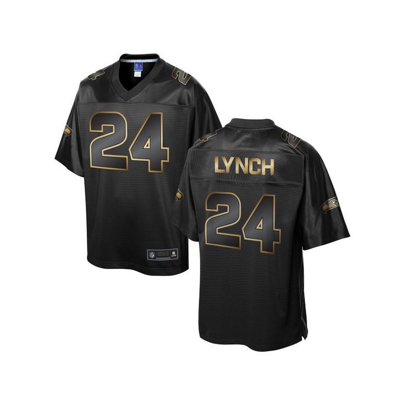 Cheap Marshawn Lynch Seahawks Jersey From China ProLine Black 2016 Gold Collection #24