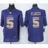 Cheap Joe Flacco Ravens Jersey From China Purple Strobe Limited #5
