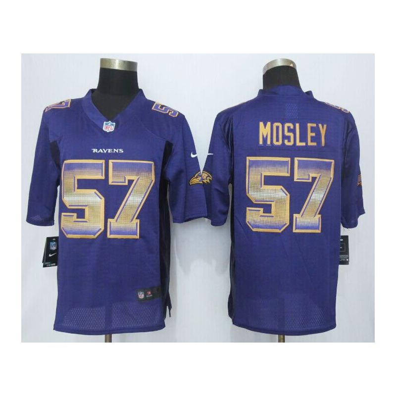 Cheap CJ Mosley Ravens Jersey From China Purple Strobe Limited #57