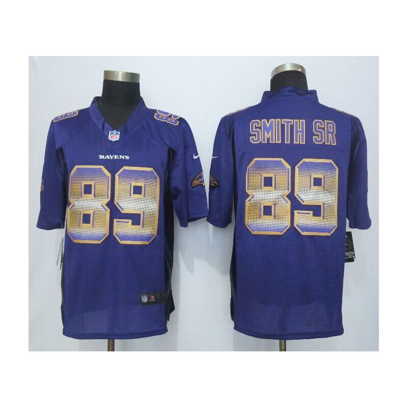 Cheap Steve Smith SR Ravens Jersey From China Purple Strobe Limited #89