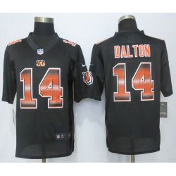 Cheap Andy Dalton Bengals Jersey From China Black Strobe Limited #14