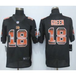 Cheap AJ Green Bengals Jersey From China Black Strobe Limited #18