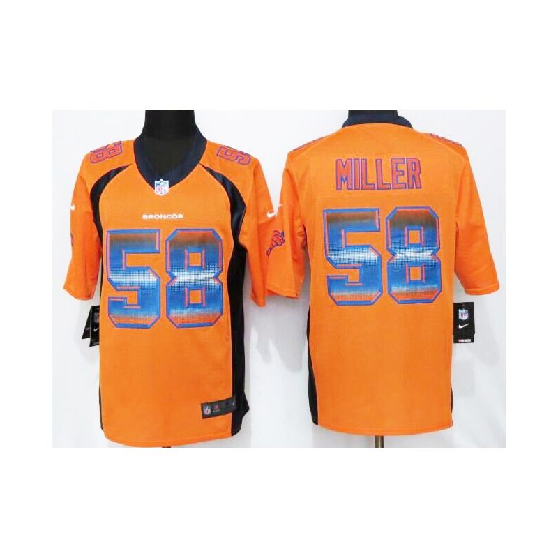 Cheap Von Miller Broncos Jersey From China Orange Strobe Limited #58