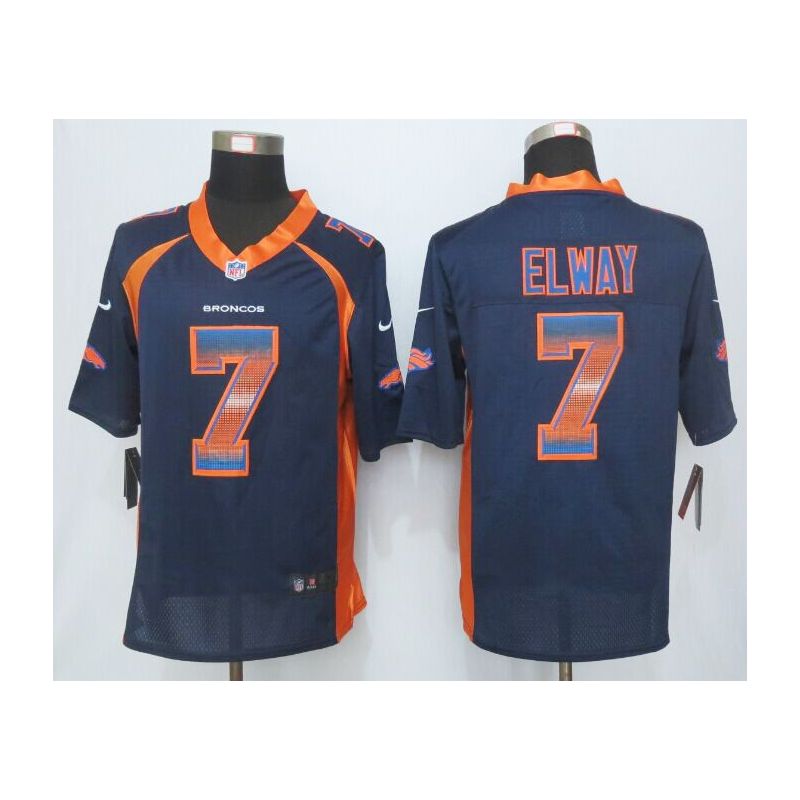 Cheap John Elway Broncos Jersey From China Blue Strobe Limited #7