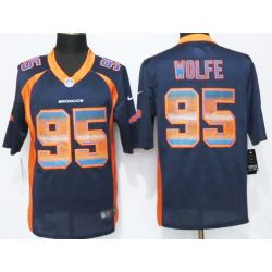 Cheap Derek Wolfe Broncos Jersey From China Blue Strobe Limited #95