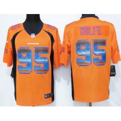 Cheap Derek Wolfe Broncos Jersey From China Orange Strobe Limited #95