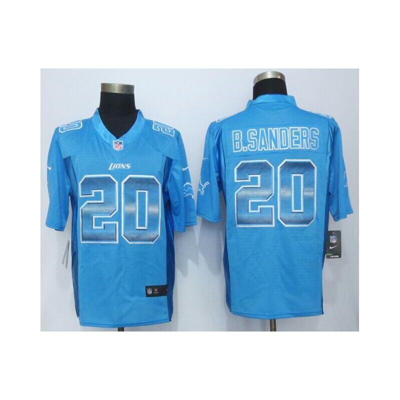 Cheap Barry Sanders Lions Jersey From China Blue Strobe Limited #20