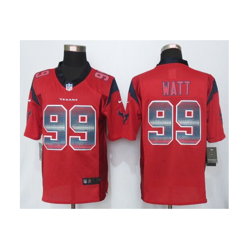 Cheap JJ Watt Texans Jersey From China Red Strobe Limited #99