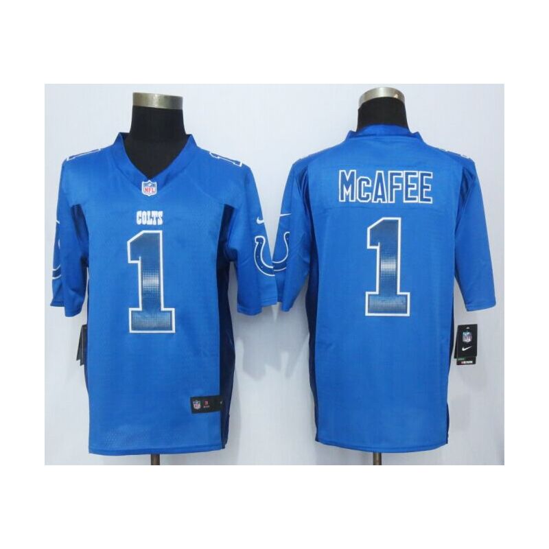 Cheap Pat Mcafee Colts Jersey From China Blue Strobe Limited #1