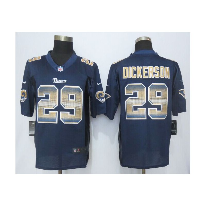 Cheap Eric Dickerson Rams Jersey From China Blue Strobe Limited #29