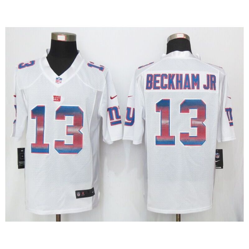 Cheap Odell Beckham JR Giants Jersey From China White Strobe Limited #13