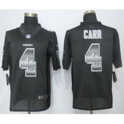 Cheap Derek Carr Raiders Jersey From China Black Strobe Limited #4