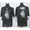 Cheap Derek Carr Raiders Jersey From China Black Strobe Limited #4