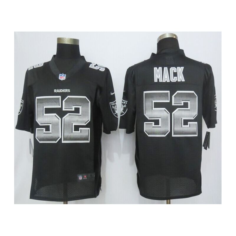 Cheap Khalil Mack Raiders Jersey From China Black Strobe Limited #52