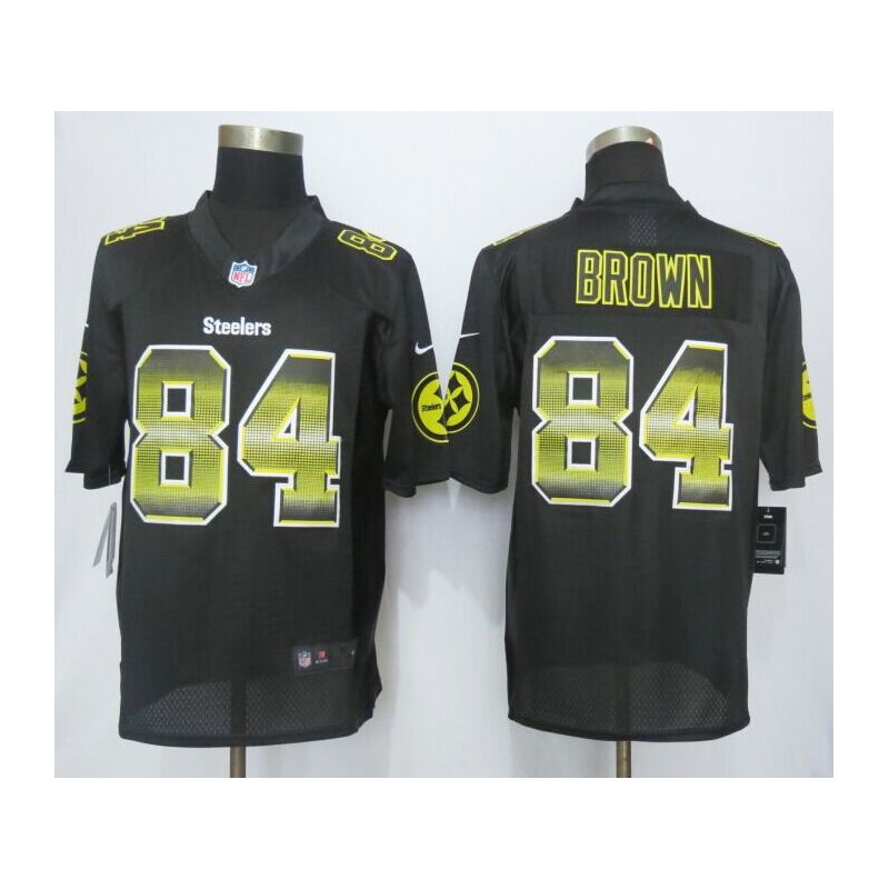 Cheap Antonio Brown Steelers Jersey From China Black Strobe Limited #84