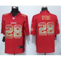 Cheap Carlos Hyde 49ers Jersey From China Red Strobe Limited #28