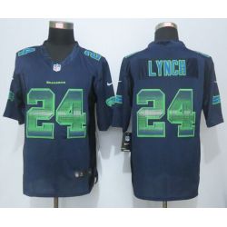 Cheap Marshawn Lynch Seahawks Jersey From China Blue Strobe Limited #24