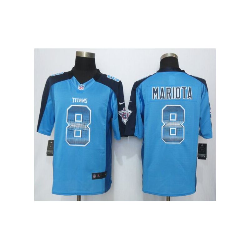 Cheap Marcus Mariota Titans Jersey From China Light Blue Strobe Limited #8