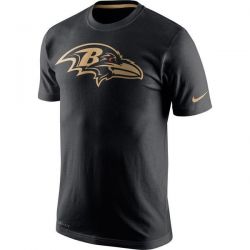 Cheap Ravens T-Shirt From China Black Championship Drive Gold Collection Performance