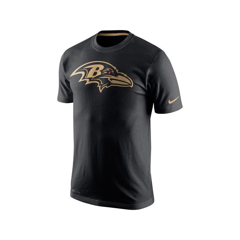 Cheap Ravens T-Shirt From China Black Championship Drive Gold Collection Performance
