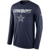 Cheap Cowboys T-Shirt From China Navy Long sleeve Legend Staff Practice Performance