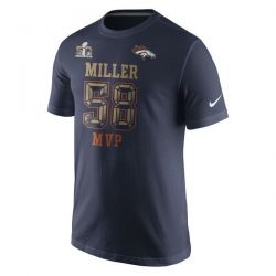 Cheap Von Miller Broncos T-Shirt From China Navy Super Bowl 50 Champions Game MVP