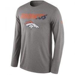 Cheap Broncos T-Shirt From China Gray Long sleeve Legend Staff Practice Performance