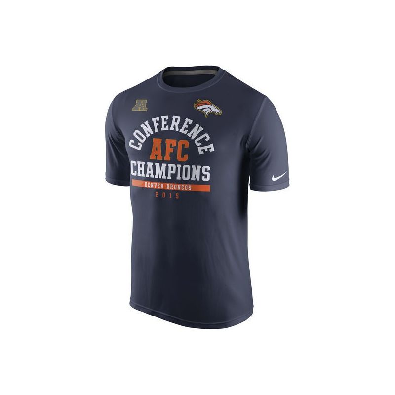 Cheap Broncos T-Shirt From China Navy 2015 AFC Conference Champions Arch Legend