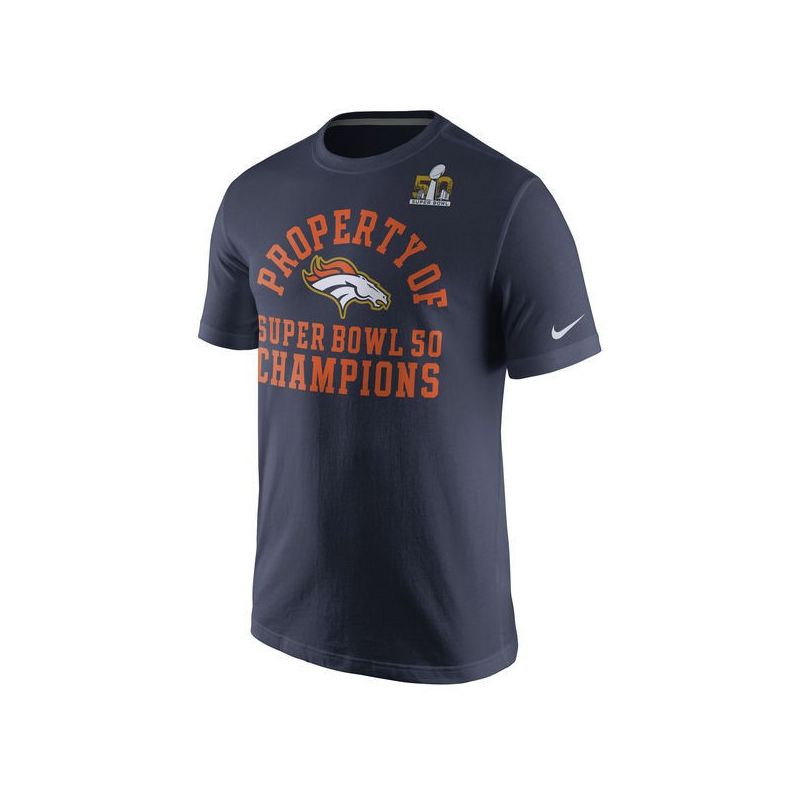 Cheap Broncos T-Shirt From China Navy Celebration Property of Super Bowl 50 Champions