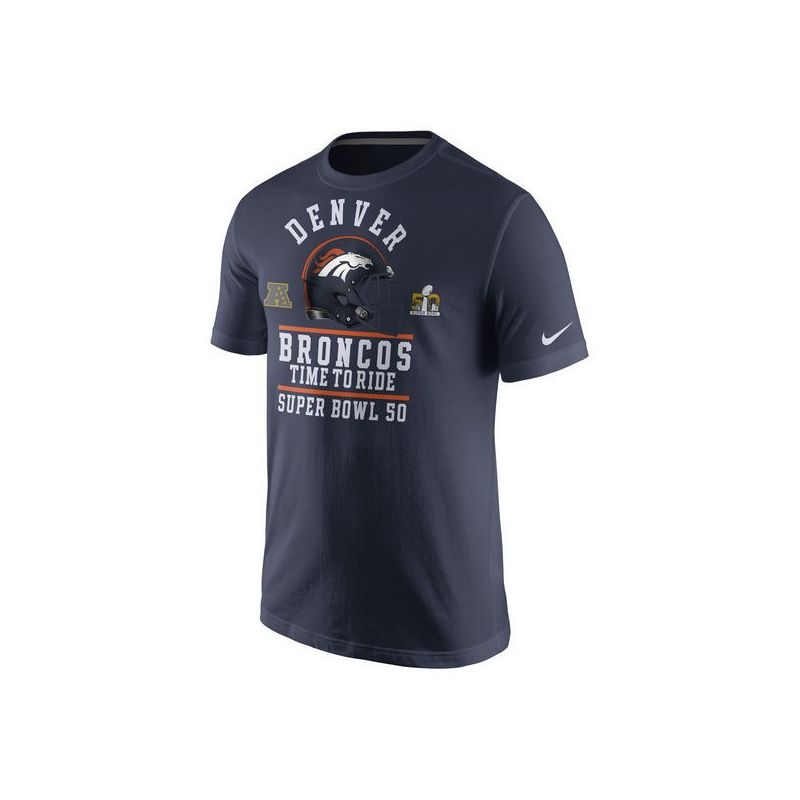 Cheap Broncos T-Shirt From China Navy Super Bowl 50 Bound Local