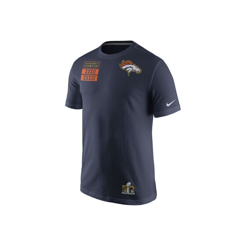 Cheap Broncos T-Shirt From China Navy Super Bowl 50 Champions 3-Time Champs
