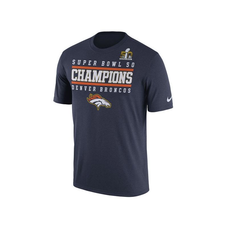 Cheap Broncos T-Shirt From China Navy Super Bowl 50 Champions Celebration Legend Performance