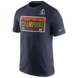 Cheap Broncos T-Shirt From China Navy Super Bowl 50 Champions Celebration Local