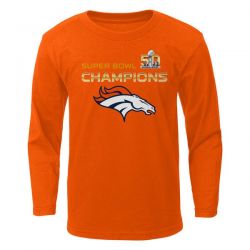 Cheap Broncos T-Shirt From China Orange Long Sleeve Preschool Super Bowl 50 Champions Stacker