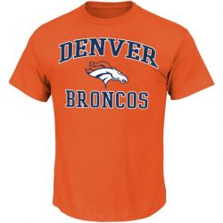 Cheap Broncos T-Shirt From China Orange Heart & Soul III