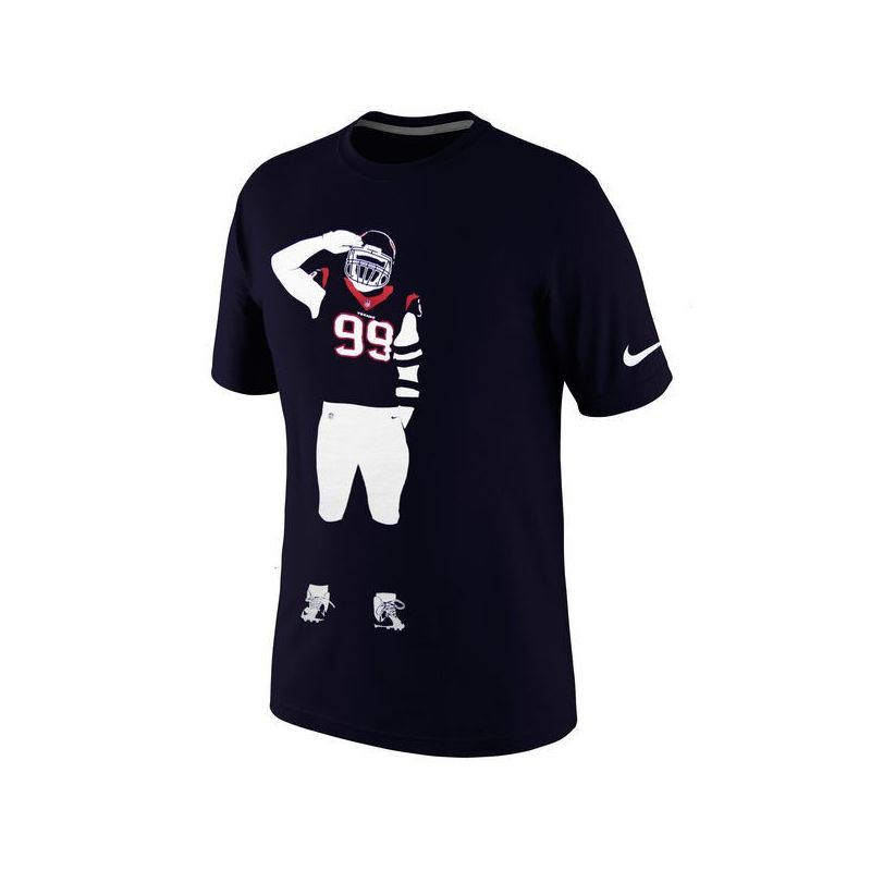 Cheap JJ Watt Texans T-Shirt From China Navy Silhouette