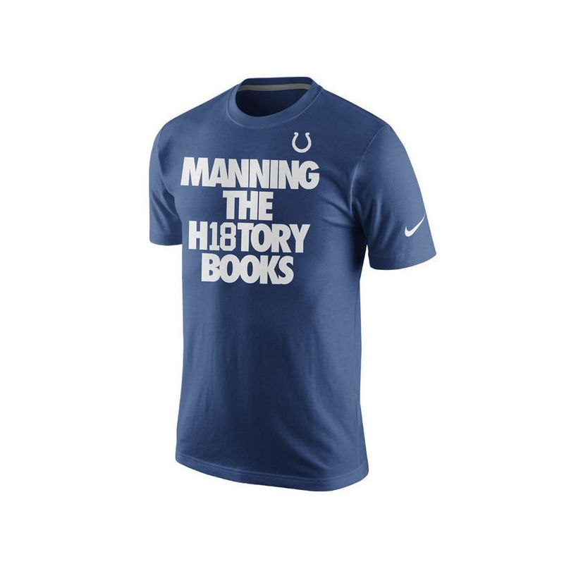 Cheap Peyton Manning Colts T-Shirt From China Blue History Books