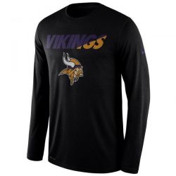 Cheap Vikings T-Shirt From China Black Long sleeve Legend Staff Practice Performance