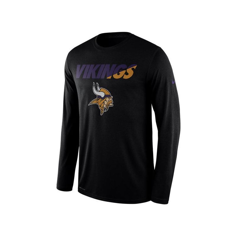 Cheap Vikings T-Shirt From China Black Long sleeve Legend Staff Practice Performance
