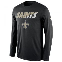 Cheap Saints T-Shirt From China Black Long sleeve Legend Staff Practice Performance