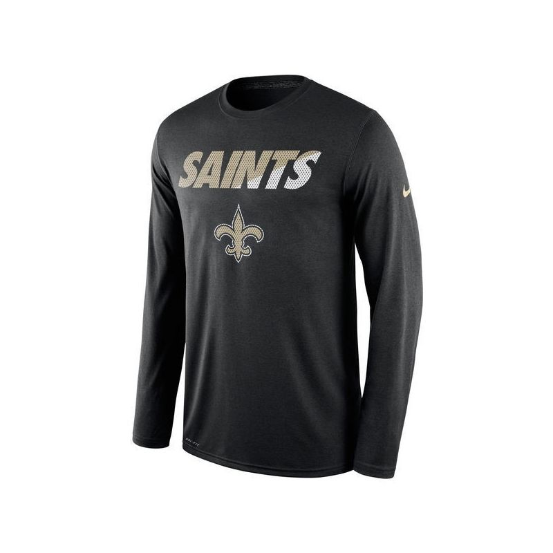 Cheap Saints T-Shirt From China Black Long sleeve Legend Staff Practice Performance