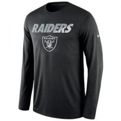 Cheap Raiders T-Shirt From China Black Long sleeve Legend Staff Practice Performance