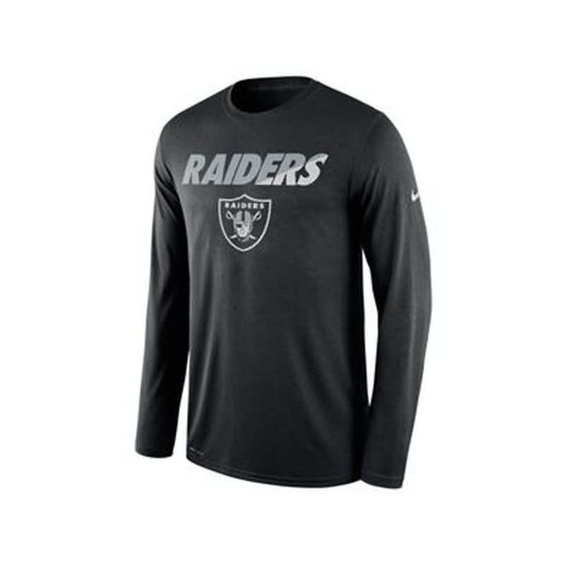 Cheap Raiders T-Shirt From China Black Long sleeve Legend Staff Practice Performance