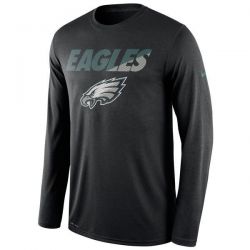 Cheap Eagles T-Shirt From China Black Long sleeve Legend Staff Practice Performance